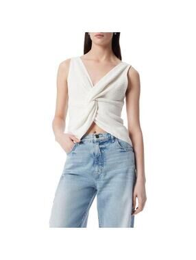 Robert Rodriguez Joyce Twist Front Knit Tank NWT White Medium